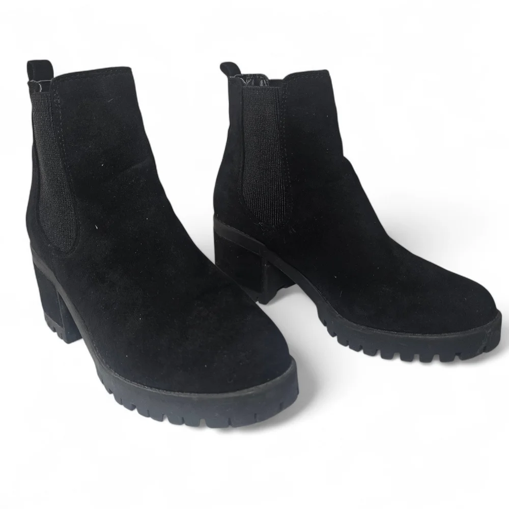 Seven7 Footwear Berlin Lug Sole Bootie Black Chelsea Boots Size 8‎ - Picture 2 of 10